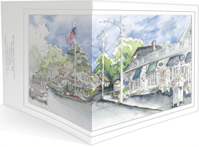 Early Morning Osterville wraparound notecard by MEMullin