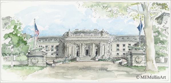 Brancroft Hall, the United States Naval Academy in Annapolis, Maryland print by MEMullin