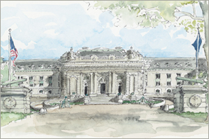 Bancroft Hall, the United States Naval Academy at Annpolis print by MEMullin