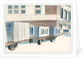 MEMullinArt - Empty Carts, The Boston Fish Pier