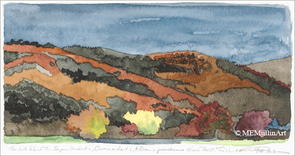 MEMullinArt -- The Hills Behind the Superintendent's Quarters