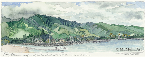 Haliewa, North Shore, Oahu print by MEMullinArt