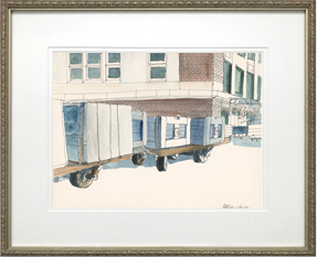 Empty Ice Carts, The Boston Fish Pier frame