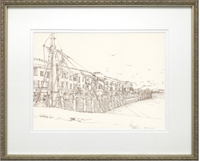 The Boston Fish Pier from Jimmy's Harborside frame