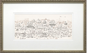 Tall Ships, New York Harbor Bicentennial frame