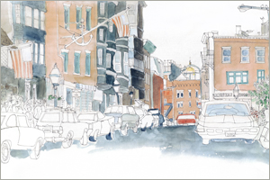 MEMullinArt - Hanover Street, North End Boston