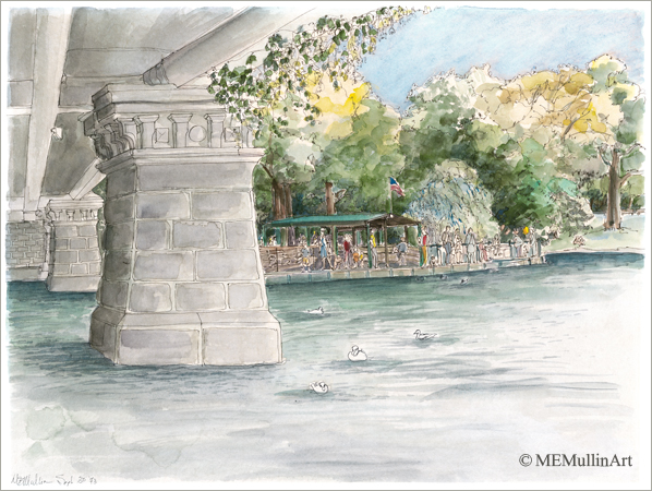 MEMullinArt - Waiting for the Swan Boat, Boston Public Garden