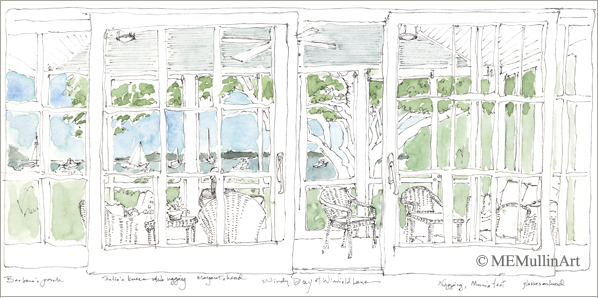 Barbara's Porch print by MEMullinArt