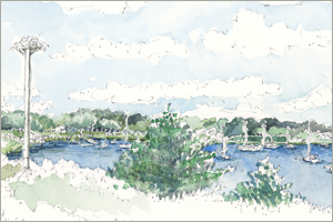 Boats on Their Mooring at the End of the Season by MEMullin