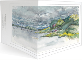 MEMullinArt - Stormy Skies Over North Bay Wraparound Notecard
