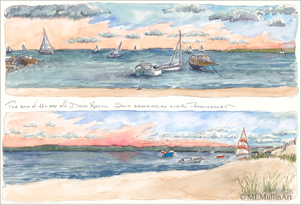 Sunset off Dead Neck print by MEMullinArt
