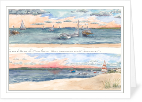 Sunset off Dead Neck Notecard
