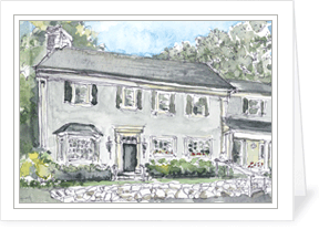 MEMullinArt - The Big House Notecard