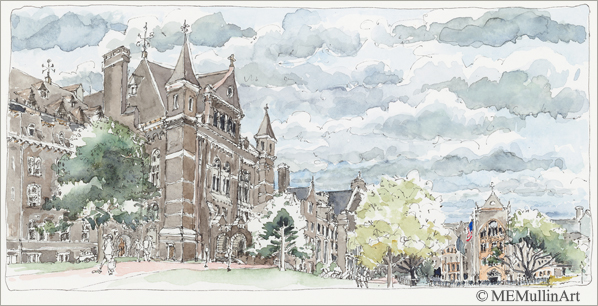 Georgetown University, Spring 2017 print by MEMullinArt