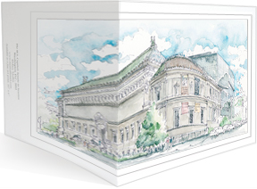 The Corcoran wraparound notecard by MEMullin