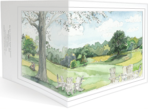 The Great Lawnwraparound notecard by MEMullin