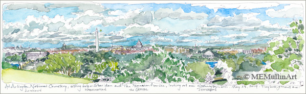 The View from Arlington National Cemetery print by MEMullin