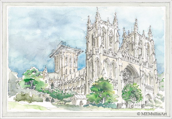 The National Cathedral print by MEMullin