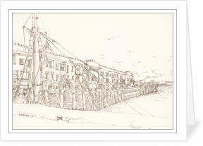 MEMullinArt - Gulls Over The Boston Fish Pier