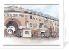 MEMullinArt - Southeast Wall, The Boston Fish Pier Notecard