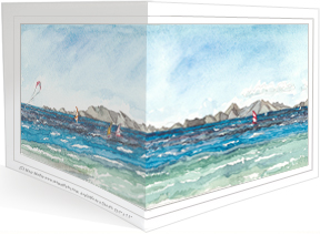 The Aegean Sea: the Turkish Coast wraparound card by Mary Mullin