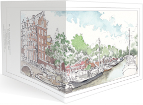 Amsterdam wraparound card by Mary Mullin