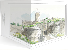 Gate d'Amboise, Rhodes, Greece wraparound card by Mary Mullin