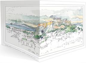 The Parthenon, Athens wraparound card by Mary Mullin