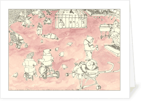 Rome wraparound card by Mary Mullin