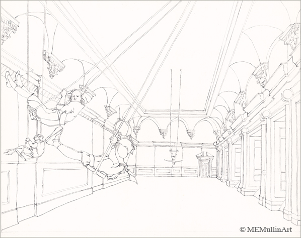 Indoor Swings print by Mary Mullin