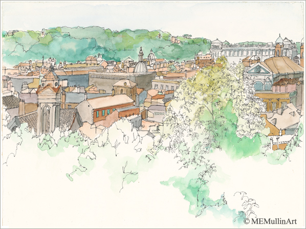 Rome print by Mary Mullin