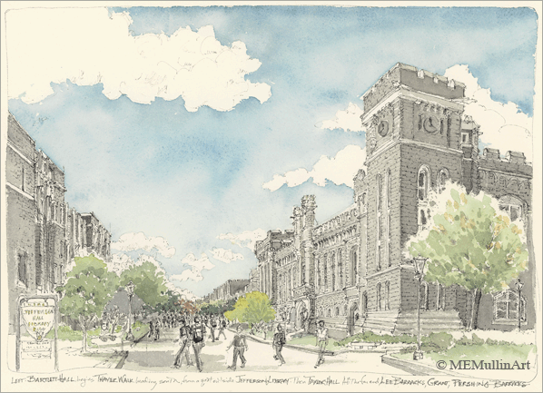 MEMullinArt -- Thayer Walk, Looking North