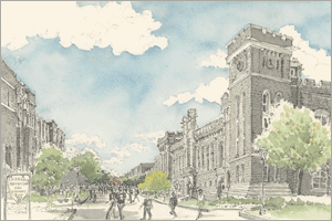 MEMullinArt -- Thayer Walk, Looking South
