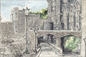 MEMullinArt -- Thayer Bridge over Thayer Road