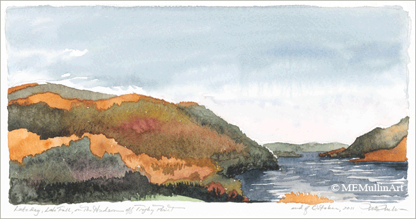 MEMulling Art -- Late day on the Hudson