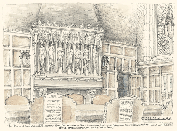 MEMullinArt -- The Heroes Mantel, Academic Boardroom