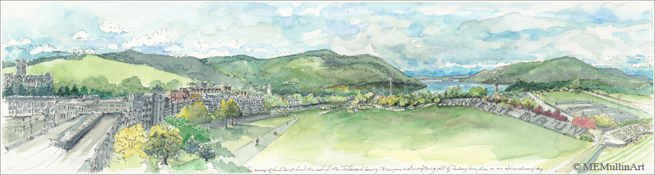 MEMullinArt - The View from the Roof Terrace, Jefferson Hall