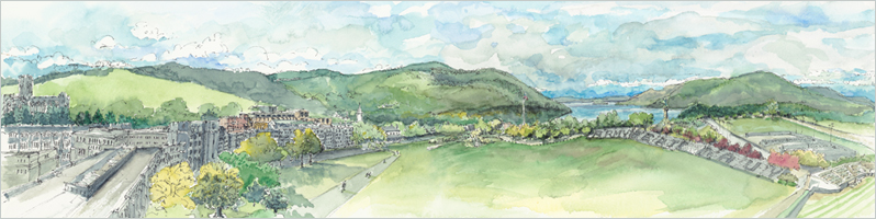 MEMullinArt - The View from the Roof Terrace, Jefferson Hall 