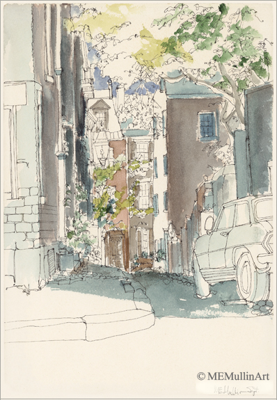 Back Bay, Boston print by Mary Mullin