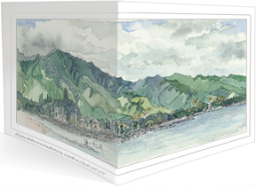 Haliewa, North Shore, Oahu notecard by MEMullinArt