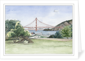 Ships in San Diego wraparound card by Mary Mullin
