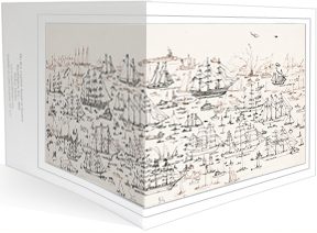 Tall Ships, New York Harbor Bicentennial notecard by Mary Mullin