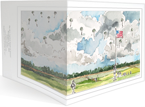 MEMullinArt -- Airborne wraparound notecard