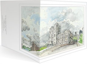 MEMullinArt -- Walking over Thayer Bridge to Taylor Hall